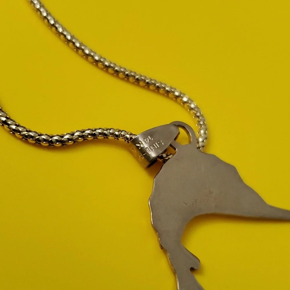 Nautical 14K Gold Fish Sail Fish Fisherman Fishing Pendant